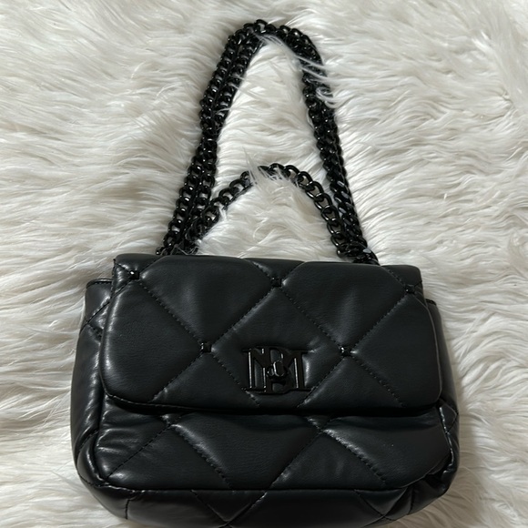 Badgley Mischka Small Quilted Vegan Leather Bag - Picture 1 of 8